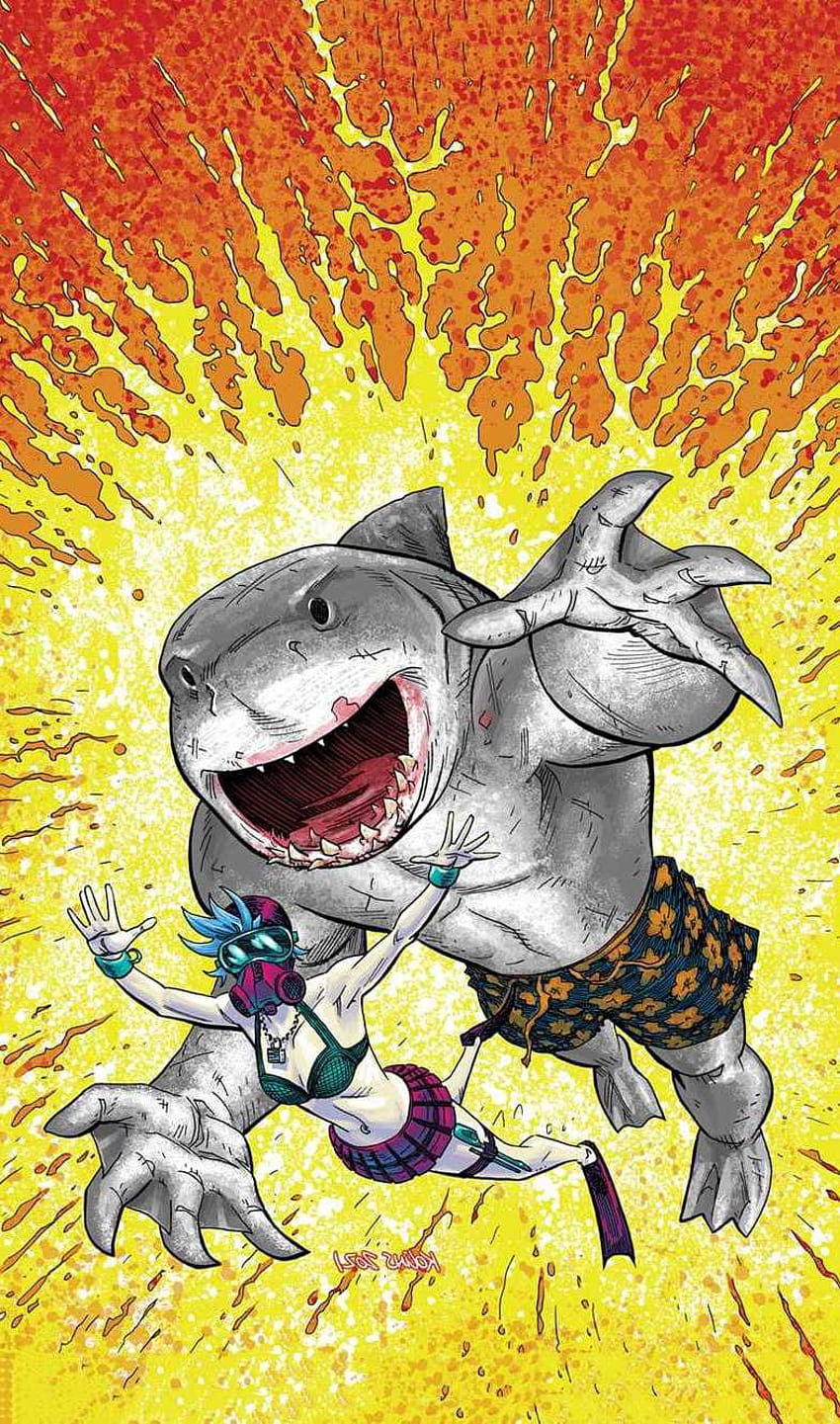 King Shark, Cute Cartoon Shark HD phone wallpaper