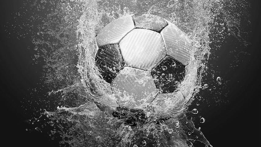 fútbol en blanco y negro, fútbol en blanco y negro fondo de pantalla