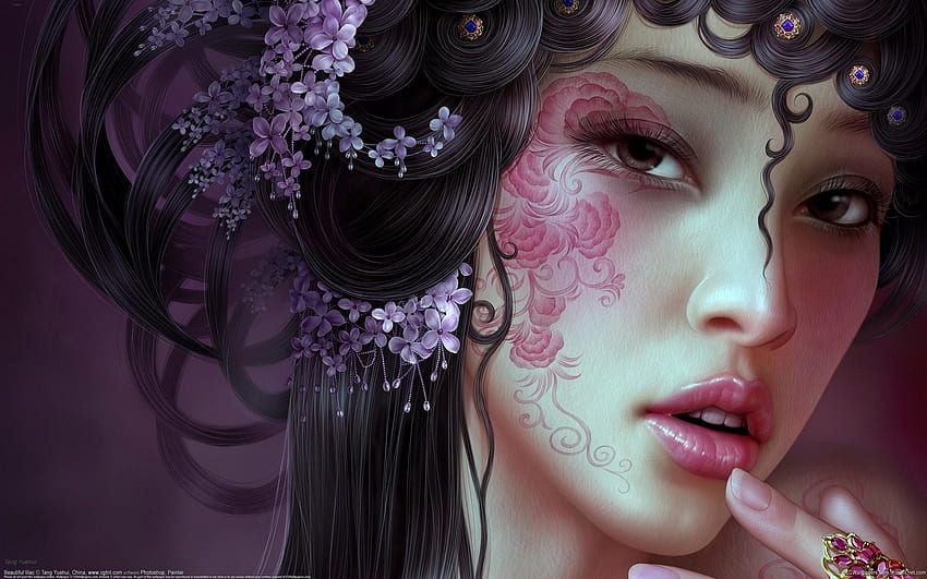 Lu Eberhardt on Fantasy & Art. Girl tattoos, Geisha, Beautiful Geisha HD wallpaper