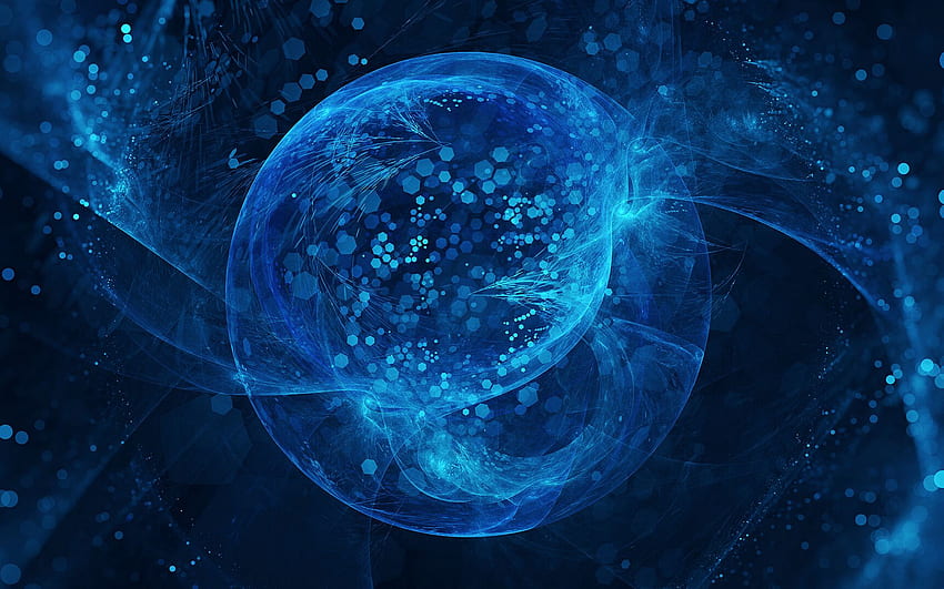 Artificial intelligence, blue technology background, blue technology  sphere, technology concepts, intelligence concepts HD wallpaper | Pxfuel