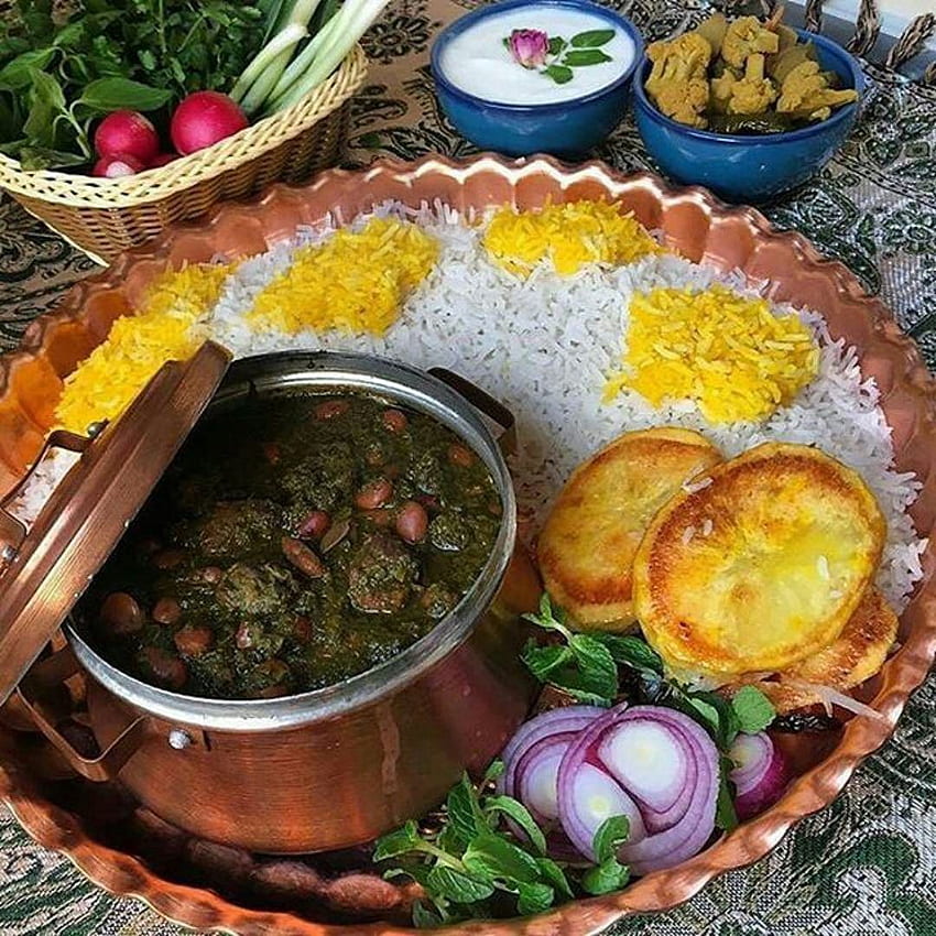 ¿Ha tenido su cena? inglés/. comida iraní, comida persa, comida de Irán fondo de pantalla del teléfono