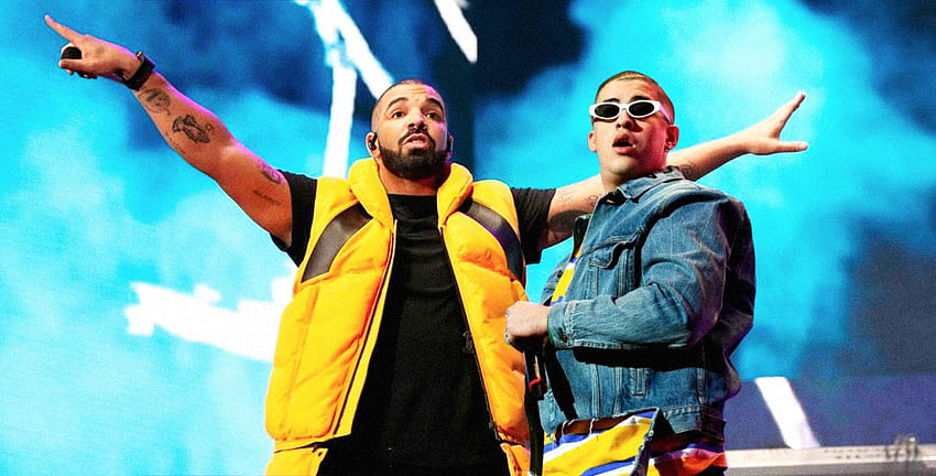 Bad Bunny и Drake са забелязани да снимат музикален видеоклип заедно в Маями, албуми на Bad Bunny HD тапет