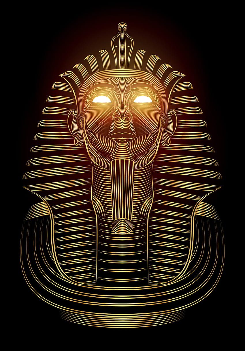 Golden Pharaoh HD phone wallpaper