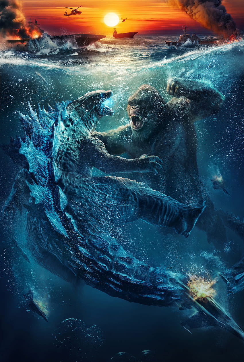 Godzilla kontra Kong, Filmy 2021, Filmy, King Kong Tapeta na telefon HD