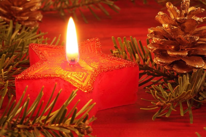 ✿ Luz navideña festiva ✿, entretenimiento, simple, llama, estrella, moda, decoración, vela, luz, amor, navidad, rojo, cálido, fuego, encantador, para siempre fondo de pantalla