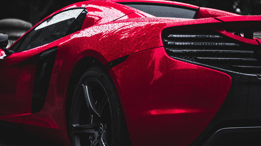 McLaren P1, rote Autos, Rückansicht, Autos, McLaren, Fahrzeuge HD-Hintergrundbild