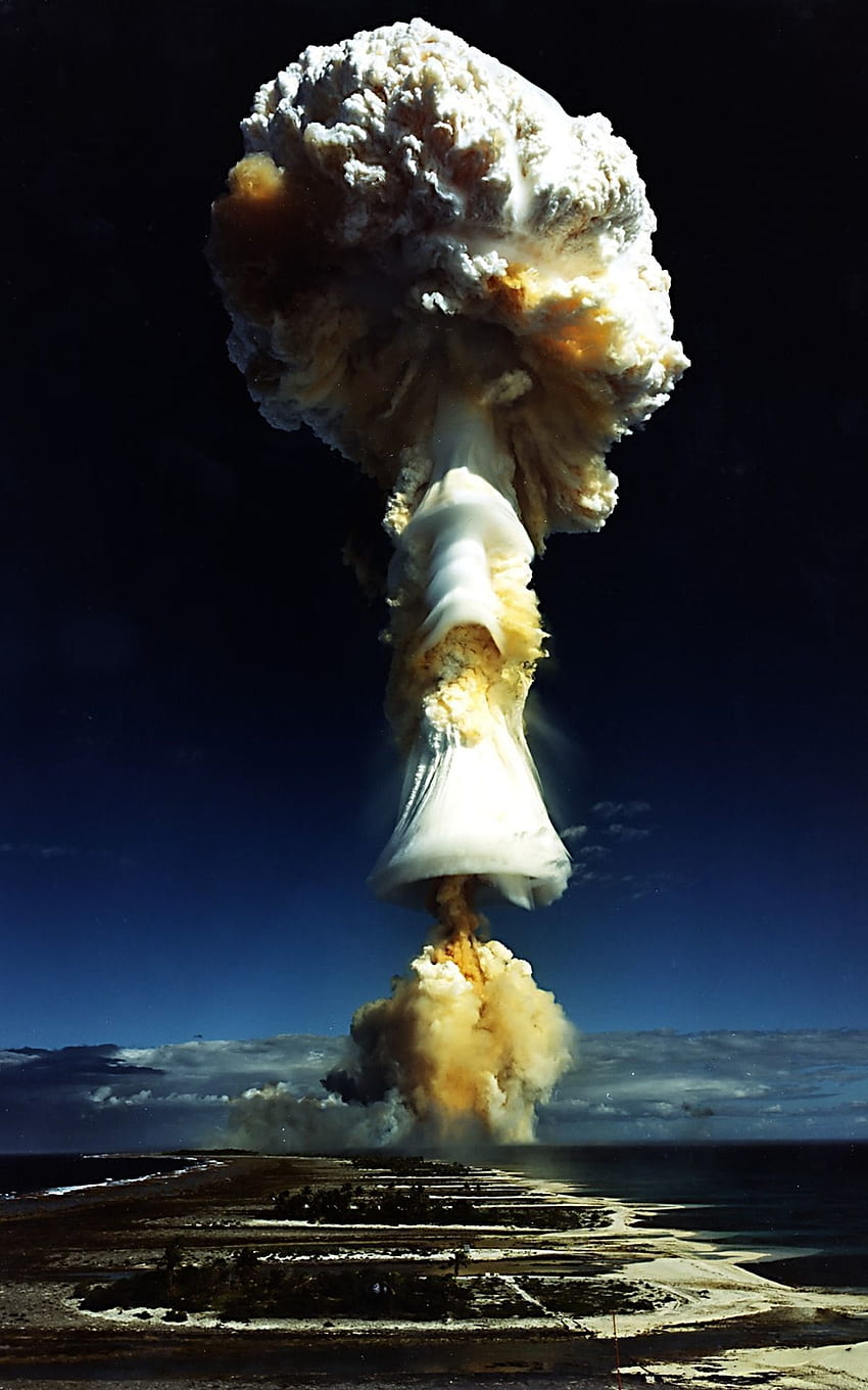 bomba nuclear, explosión atómica fondo de pantalla del teléfono