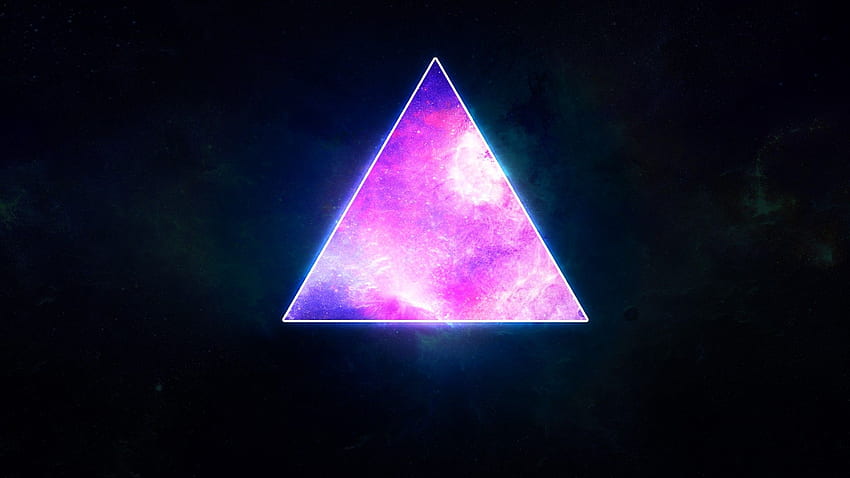 Dreieck dunkler Hintergrund helle Linienform 1920 × 1080, Hipster Tiger Galaxy HD-Hintergrundbild
