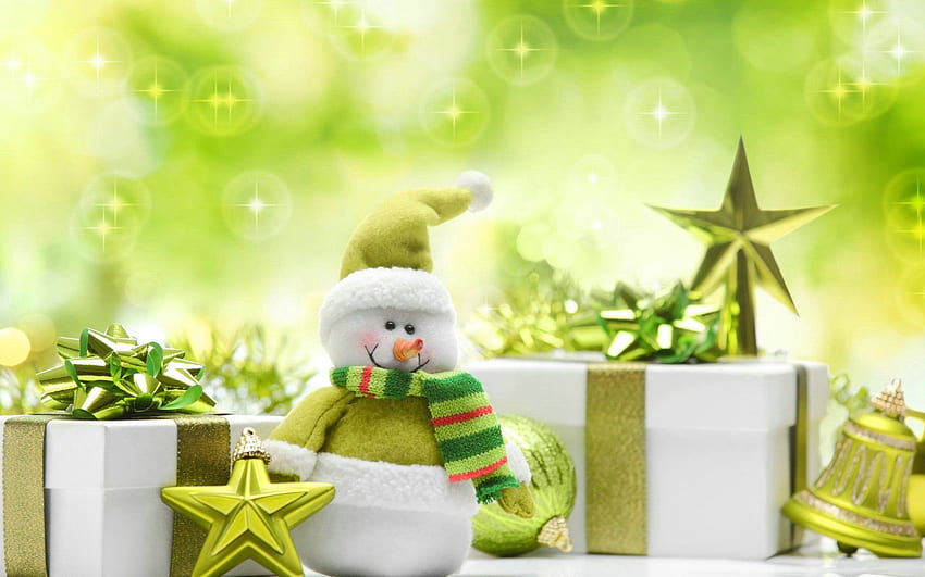 Green Christmas Presents - , High Definition, High HD wallpaper