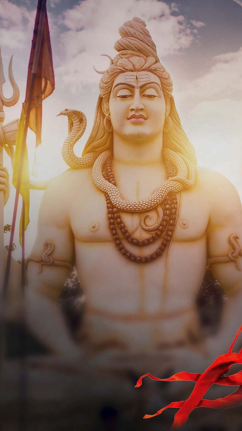 Mahadev ที่ดีที่สุด ใหญ่ สีขาว รูปปั้น Mahadev วอลล์เปเปอร์โทรศัพท์ HD