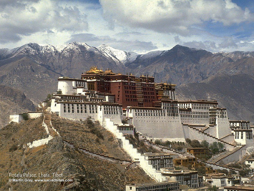 Asia, Architecture, Building, Ancient, Tibet, Palace, Potala Palace / and Mobile Background HD wallpaper