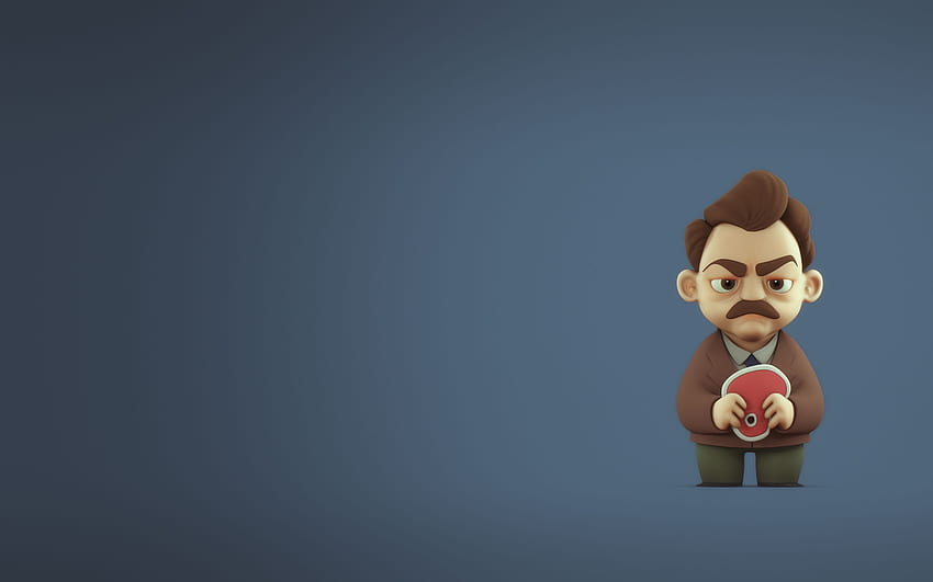 Ron Swanson and Background, Parks And Recreation HD wallpaper