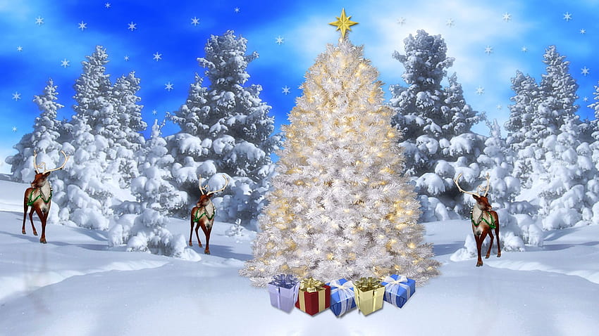 Économiseur d'écran de Noël, Noël au pôle Nord Fond d'écran HD