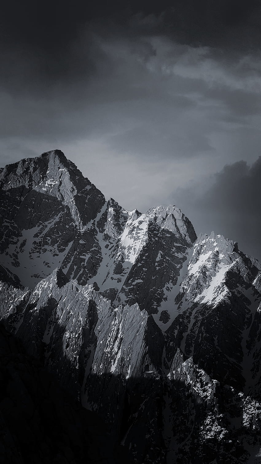 HD wallpaper: mountains, blanc, black and white, ridge, minimal, contrast |  Wallpaper Flare