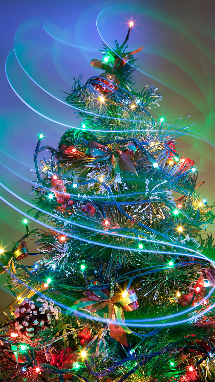 Wesołych Świąt, estetyczna choinka, udekoruj choinkę Tapeta na telefon HD
