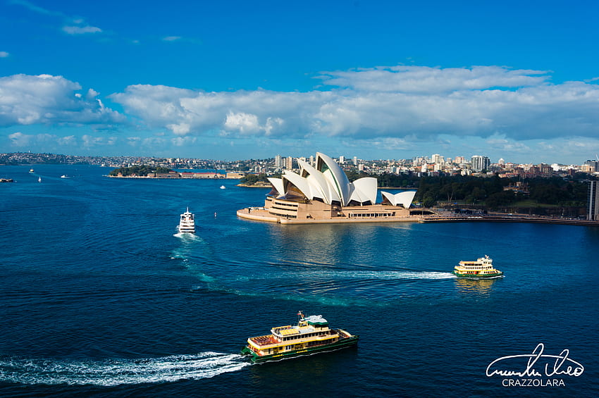 Miasta, statki, Sydney, port, Australia, teatr, opera w Sydney Tapeta HD