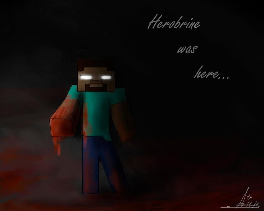 Creepy Herobrine . Herobrine , Scary Herobrine and Cute Herobrine, Scary Minecraft HD wallpaper