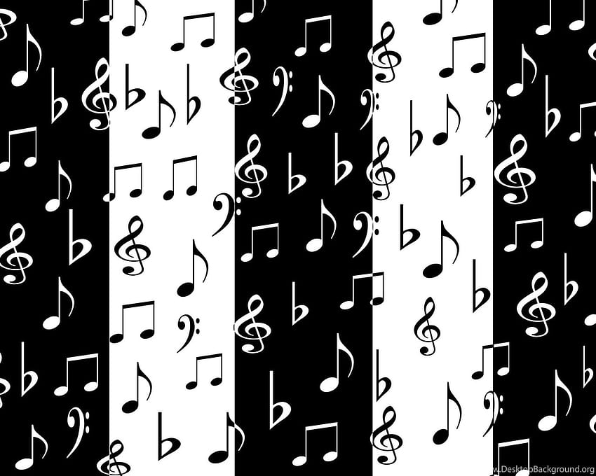 Black And White Music Note Background HD wallpaper