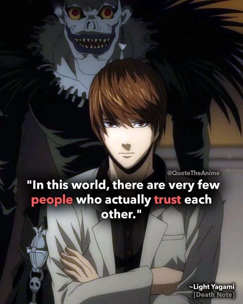 Sad Anime Quotes, Death Note Quotes HD phone wallpaper