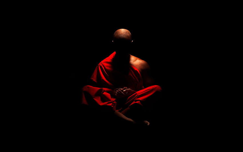Mnich Shaolin medytuje, medytacja Tapeta HD