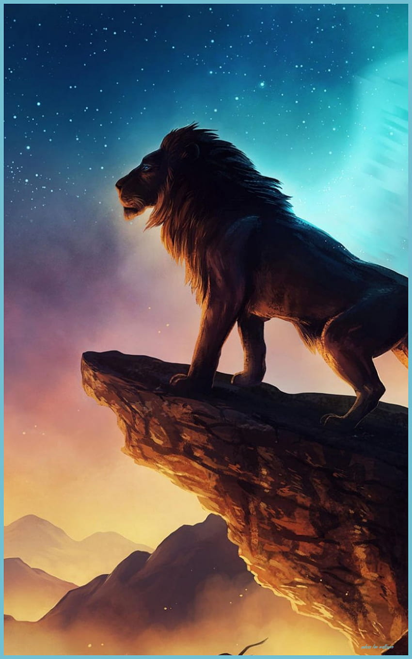Löwe Samsung auf Hund - Galaxie-Löwe, bunter Löwe HD-Handy-Hintergrundbild