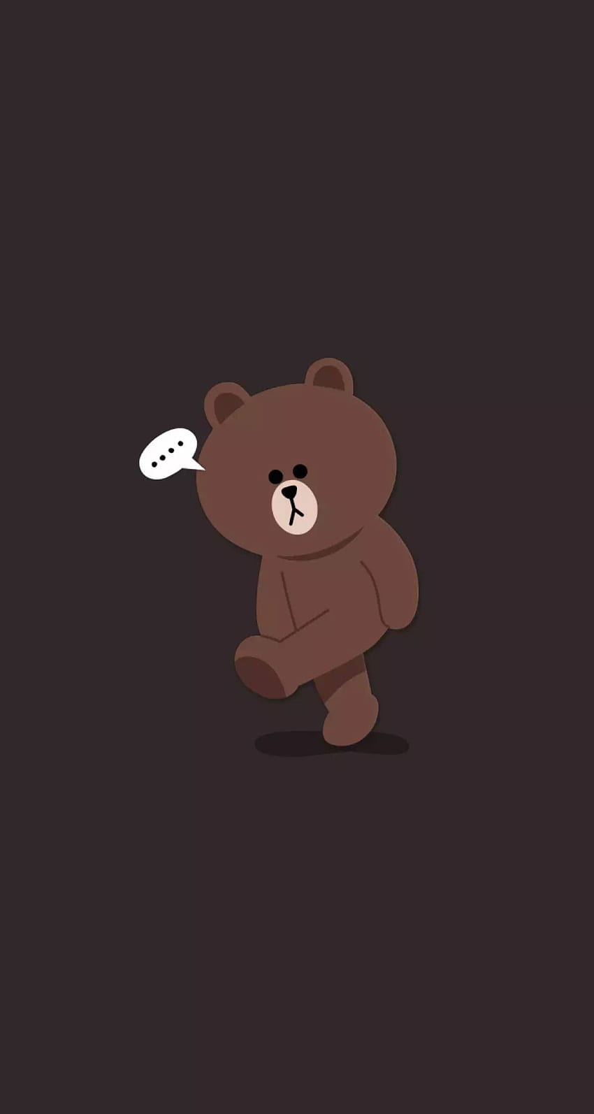 Brown Bear Brown Line - - - Punta, simpatico orso bruno Sfondo del telefono HD