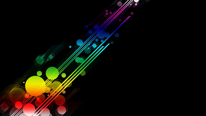 Rainbow Background, Black Rainbow HD wallpaper