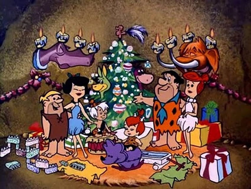 A Flintstones Christmas Carol, carol, flintstone, tree, christmas HD wallpaper