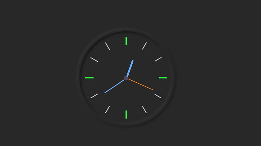 Прост аналогов часовник, използващ HTML, CSS и JavaScript HD тапет