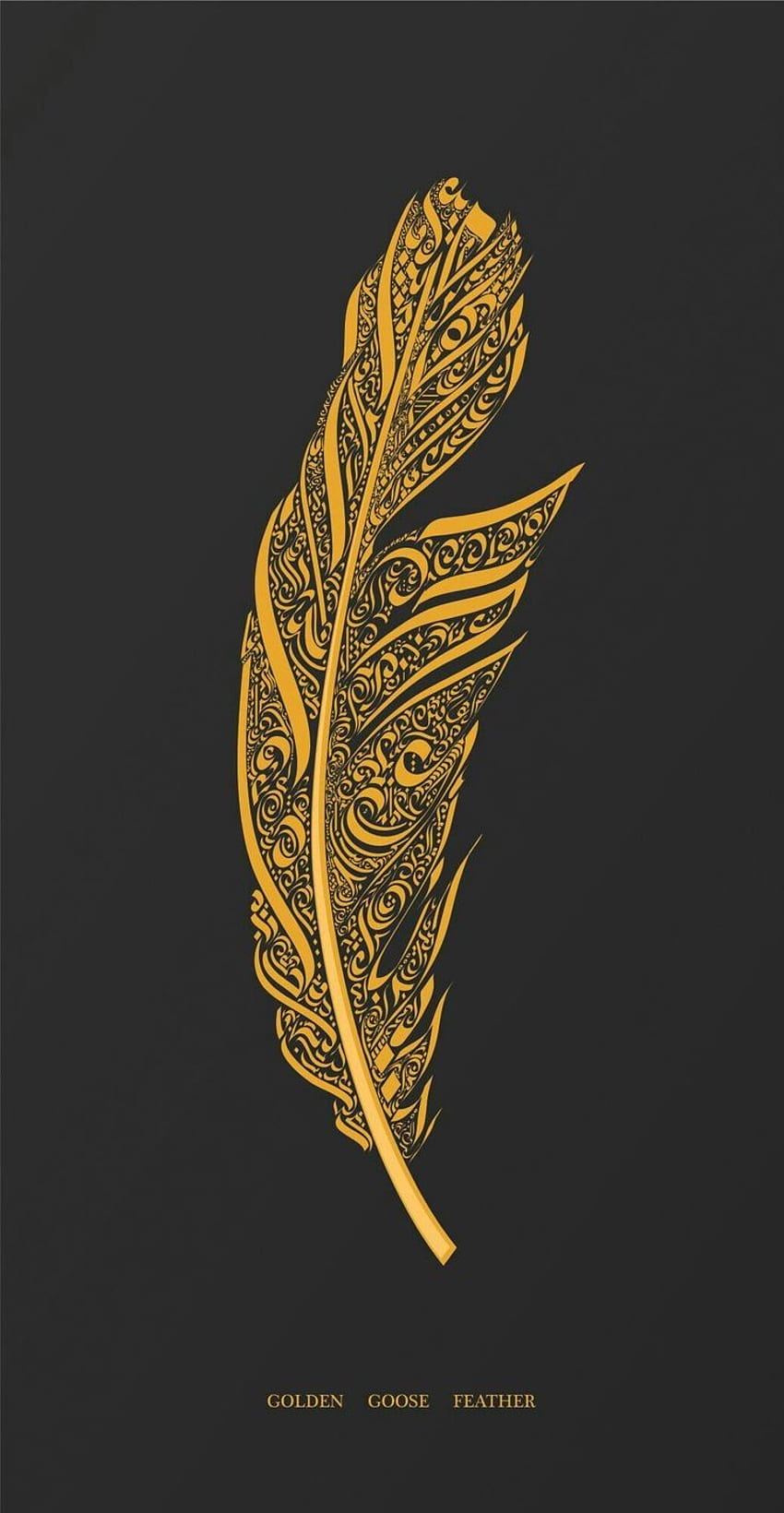 Pluma árabe, arte fondo de pantalla del teléfono