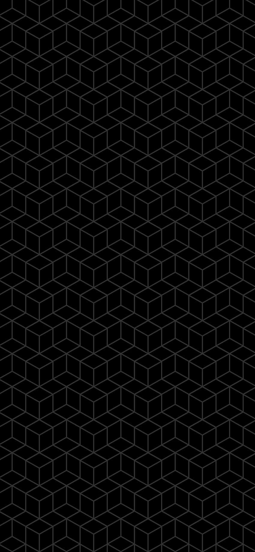 Geometrische Würfel in Schwarz, dunkler Würfel HD-Handy-Hintergrundbild