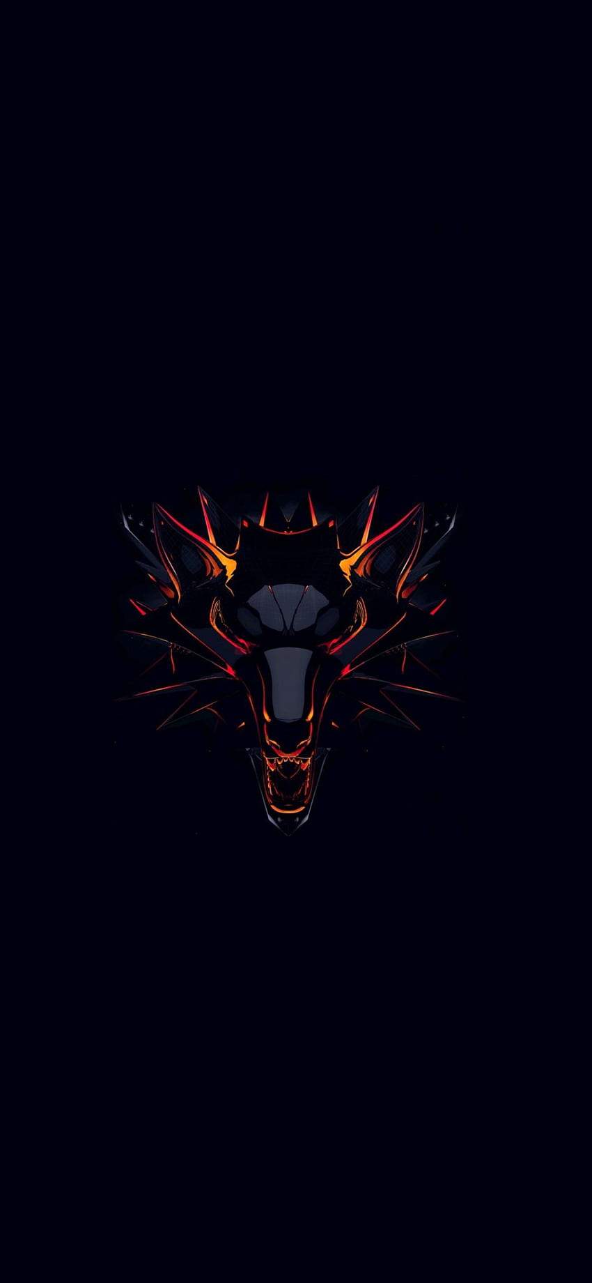 Witcher, skull, logo, dark x2436 HD phone wallpaper