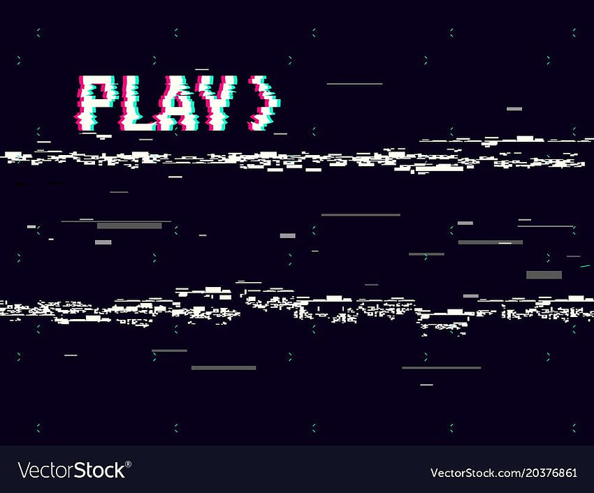 Vhs glitch play effect background retro playback vector, VHS Aesthetic HD wallpaper