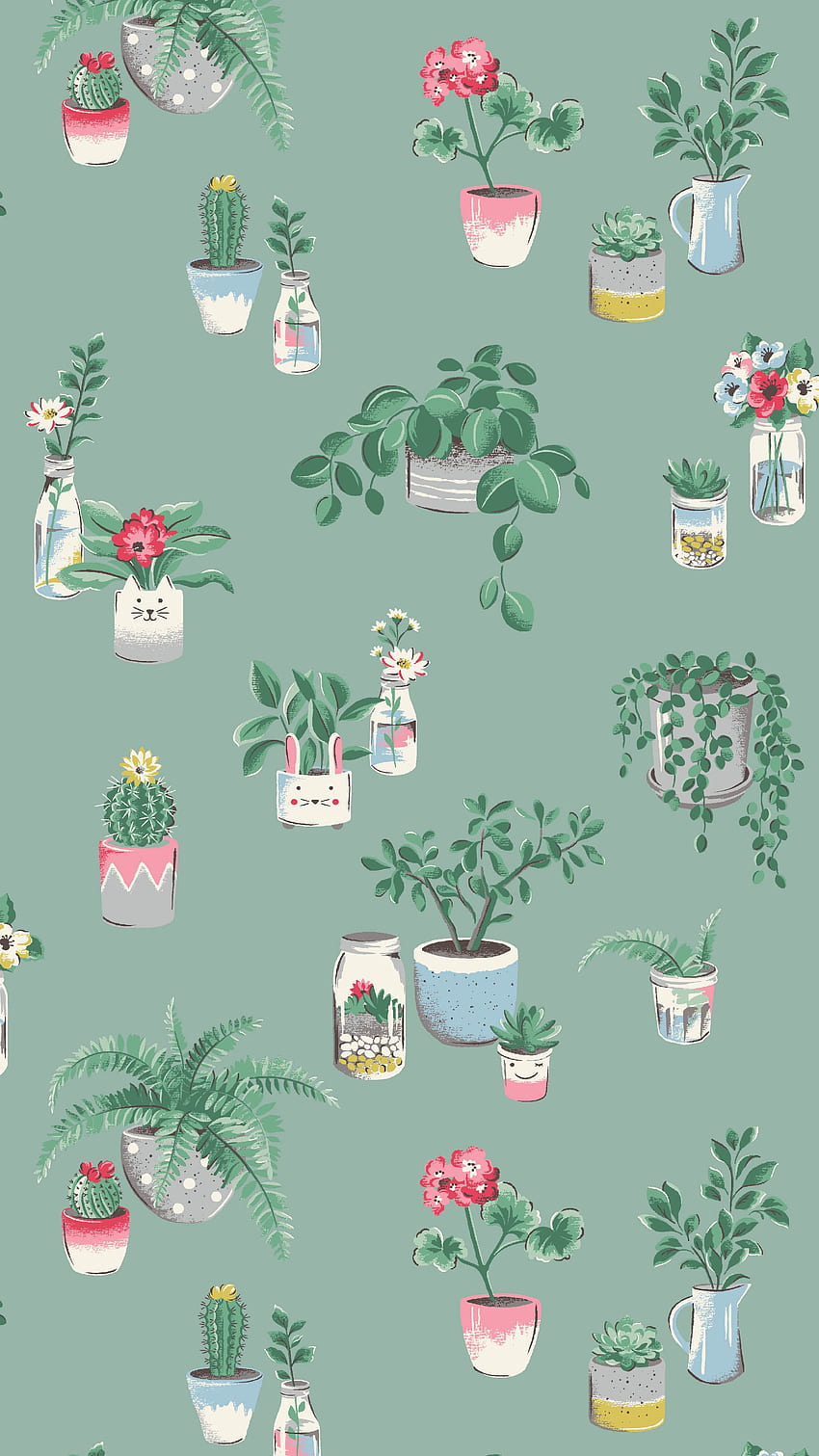 Plant Pots. Soyut resim tuval, Poster tasarımları, Arkaplan tasarımları, Houseplants HD phone wallpaper