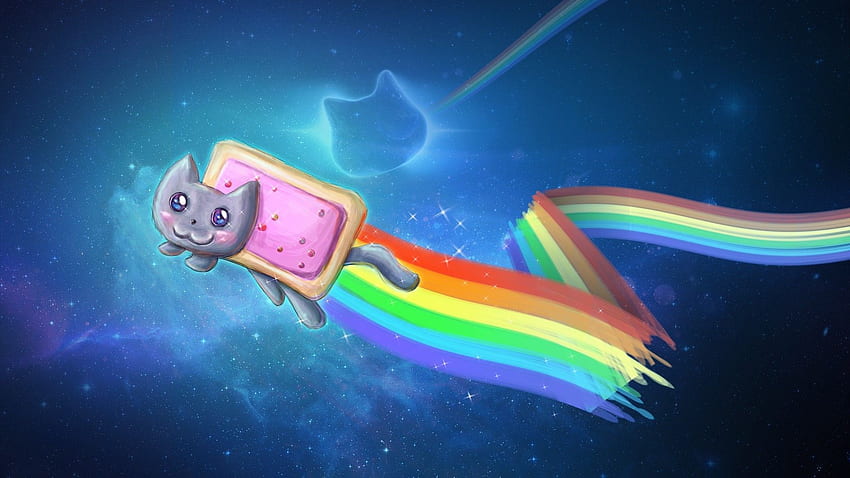 Nyan Cat , Cartoon, HQ Nyan Cat . 2019, Epic Nyan Cat HD wallpaper
