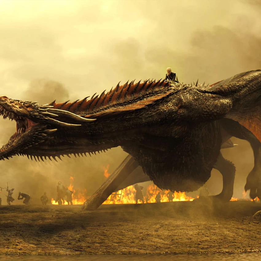 Game of Thrones Staffel 7 Drache und Khaleesi iPad Air, Drogon Game of Thrones HD-Handy-Hintergrundbild