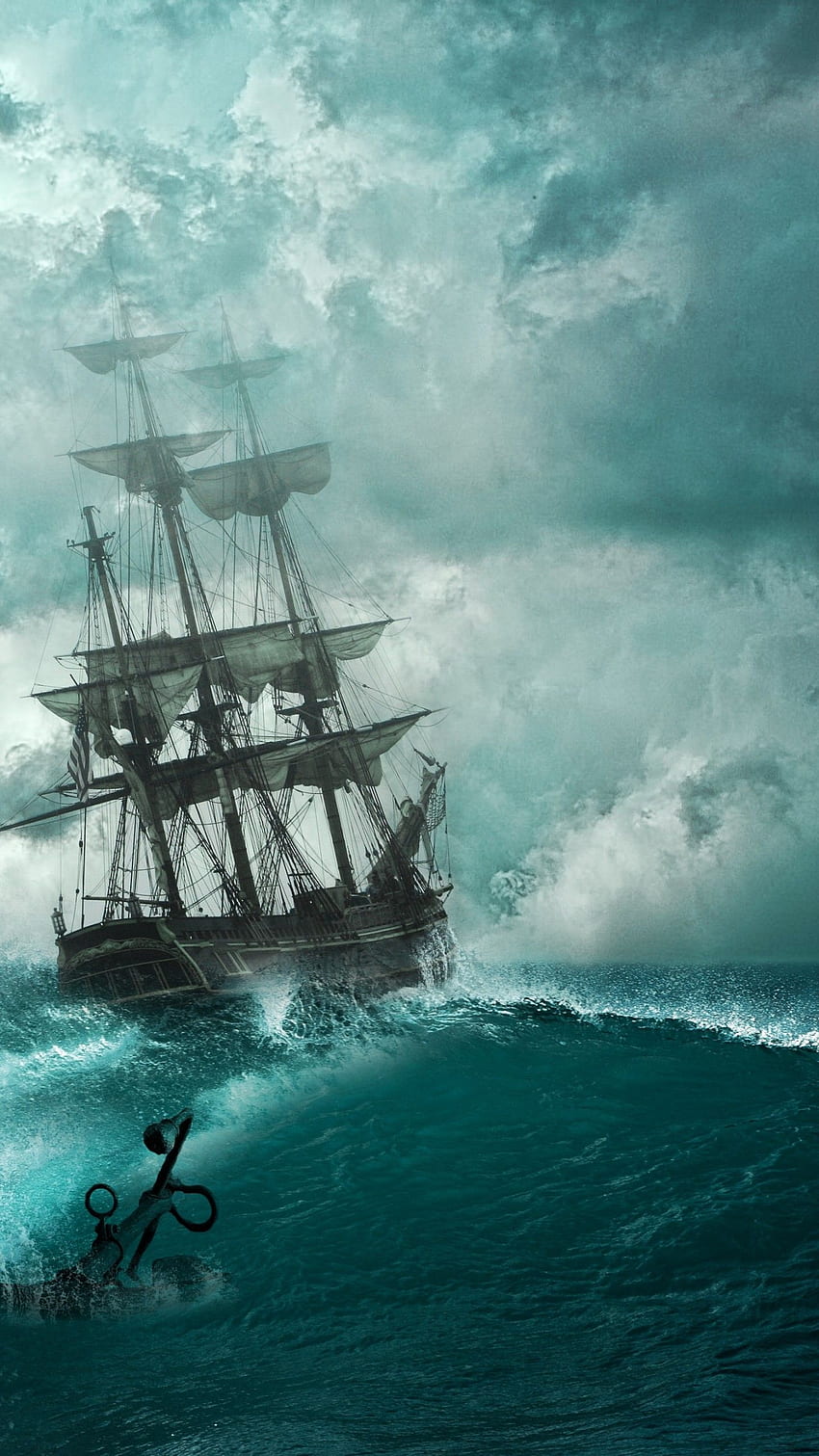 Pirate Amoled, bateau des pirates des Caraïbes Fond d'écran de téléphone HD