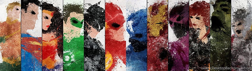Splash Art: Justice League Vs. Avengers 3840 X 1080 Px. Background, 3840X1080 Avengers HD wallpaper