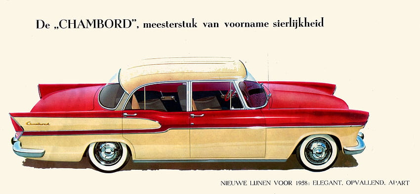 simca chambord 1958, retro, classic, cars, simca HD wallpaper