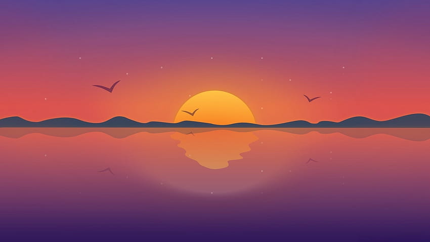 Sonnenuntergang - Bester Sonnenunterganghintergrund, entspannender Sonnenuntergang HD-Hintergrundbild