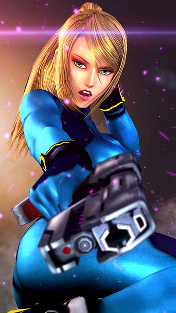 Download Samus Aran Ready for Action in Zero Suit Wallpaper  Wallpaperscom