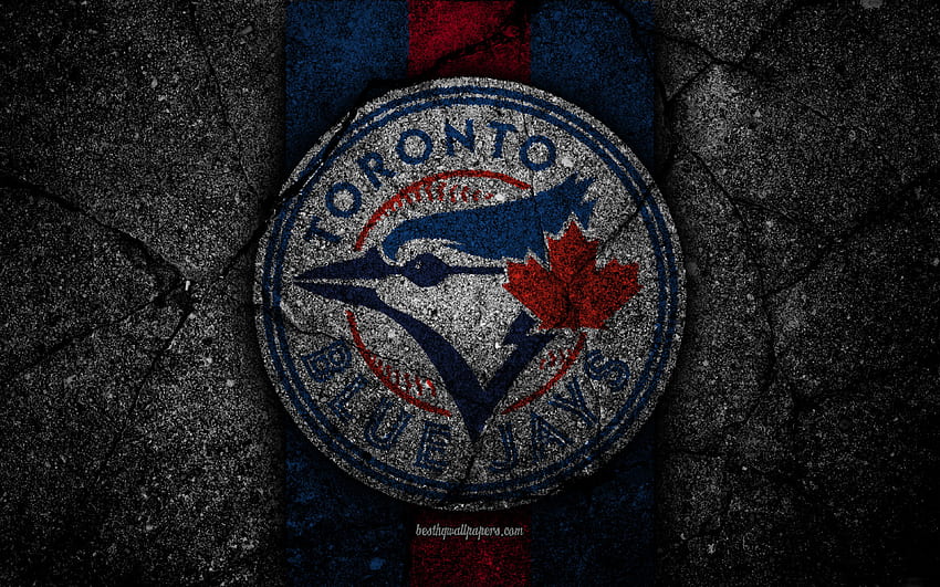 Toronto Blue Jays, logo, MLB, Mavi Beyzbol HD duvar kağıdı