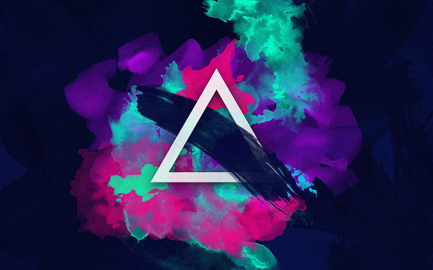 Triangle Paint Colorful Neon HD wallpaper