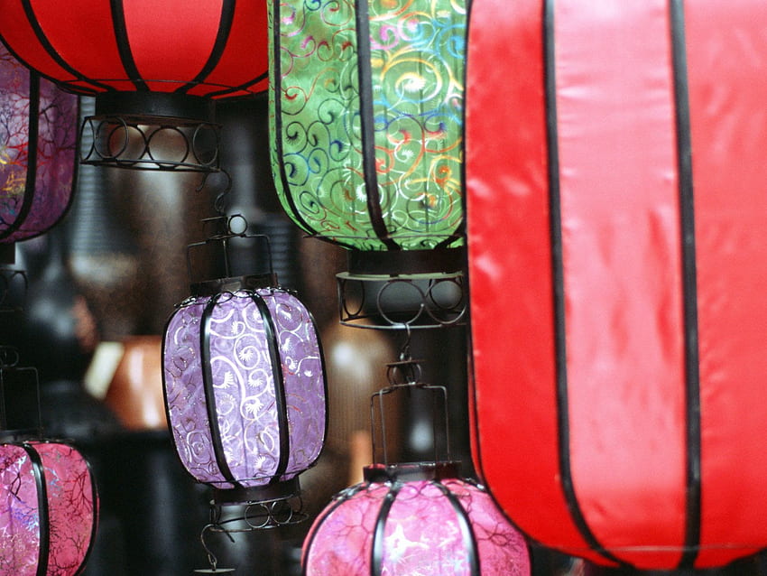 Lights, Bright, , , Lanterns, Colourful, Colorful, Paper, China HD wallpaper