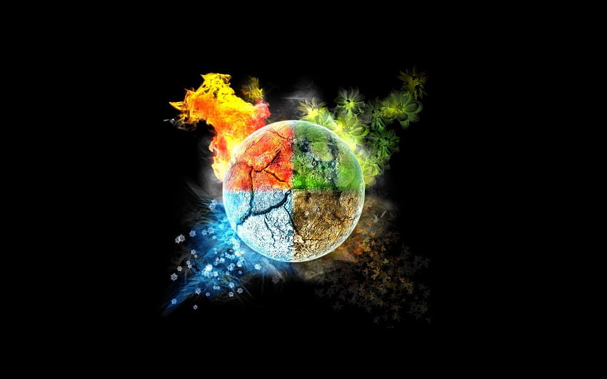 New of five elements of nature, Earth Element HD wallpaper