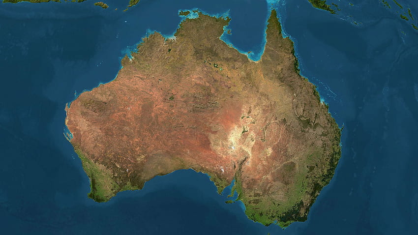 Espacio: Australia, nr. 59880, Australia Mapa fondo de pantalla