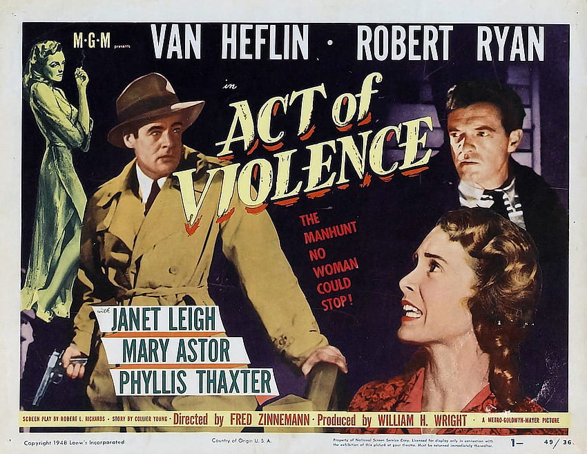 Movie - 'Act of Violence', movie, janet leigh, robert ryan, film, van heflin, golden era of hollywood HD wallpaper