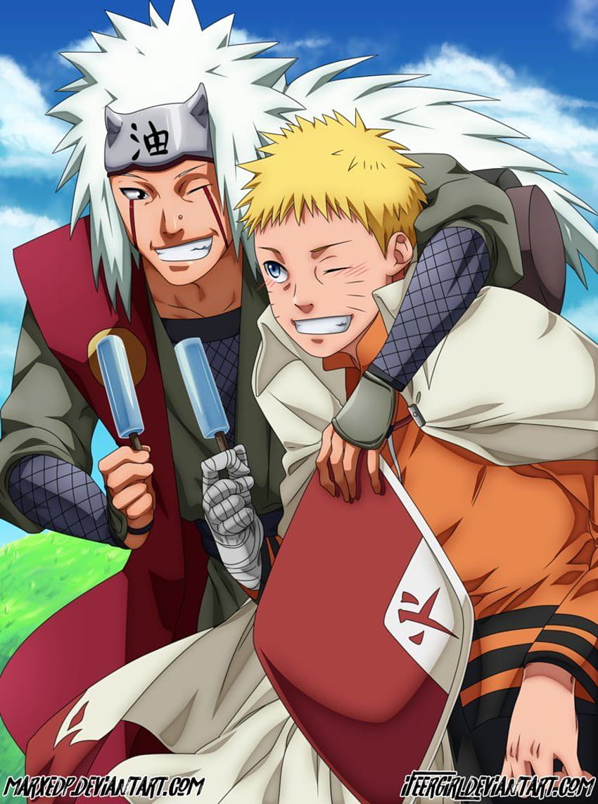 Naruto Pervy Sage, picolé de Naruto e Jiraiya Papel de parede de celular HD