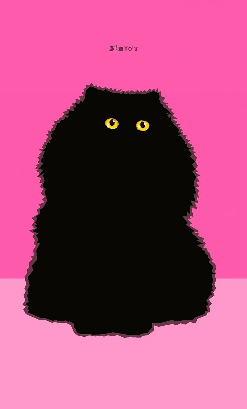 Minimal, black cat, dark, abstract, . Animal HD phone wallpaper | Pxfuel