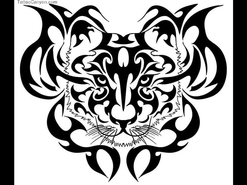 4. Realistic Tiger Head Tattoo on Neck - wide 8
